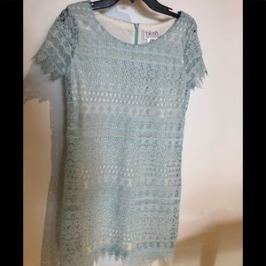 Teen Girl Half Sleeve Crochet Sheath Dress